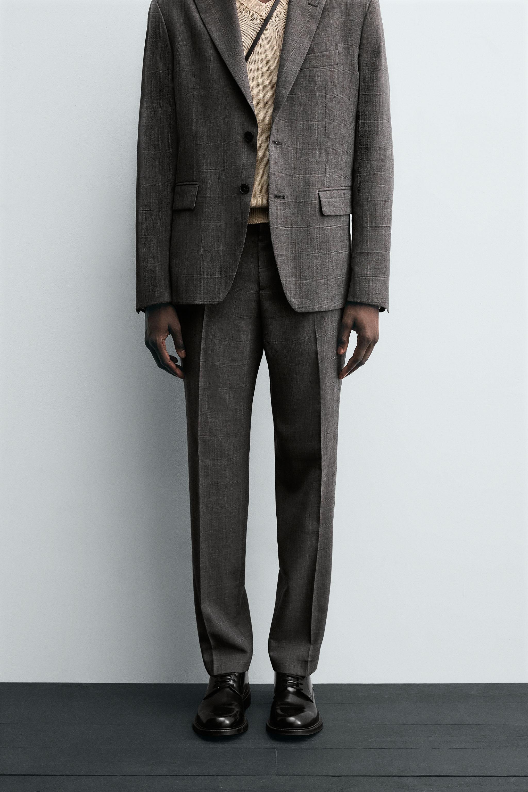 PLAID SUIT PANTS