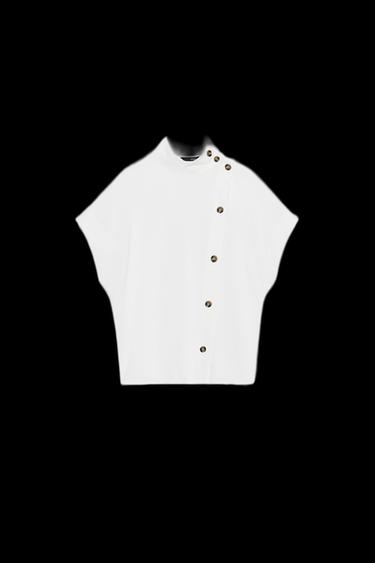 SHIRT WITH CONTRAST BUTTONS - Oyster-white by Zara - Image 0