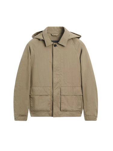 Zara Cotton blend parka with pockets - Beige