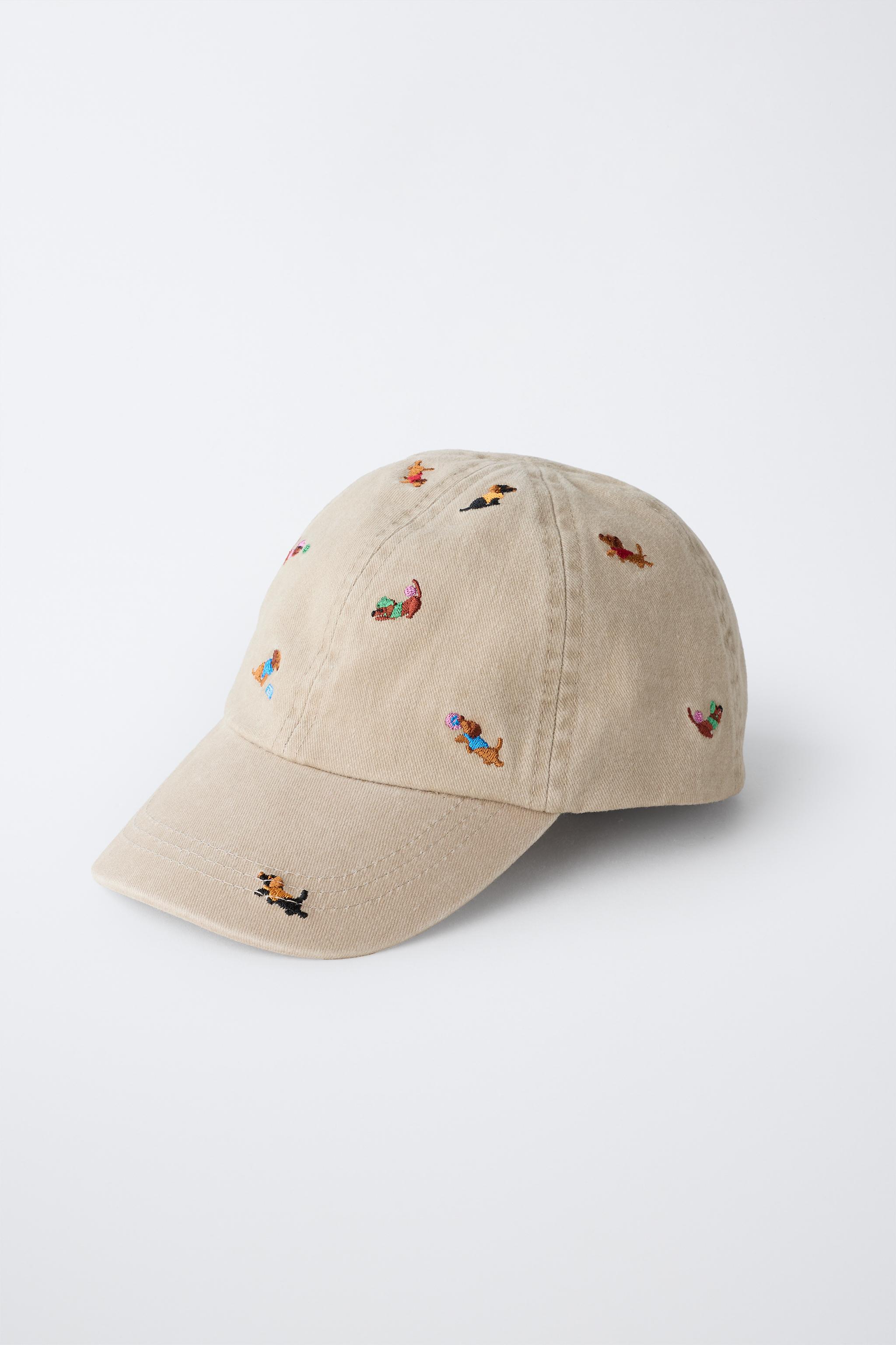EMBROIDERED DOG CAP — Sand