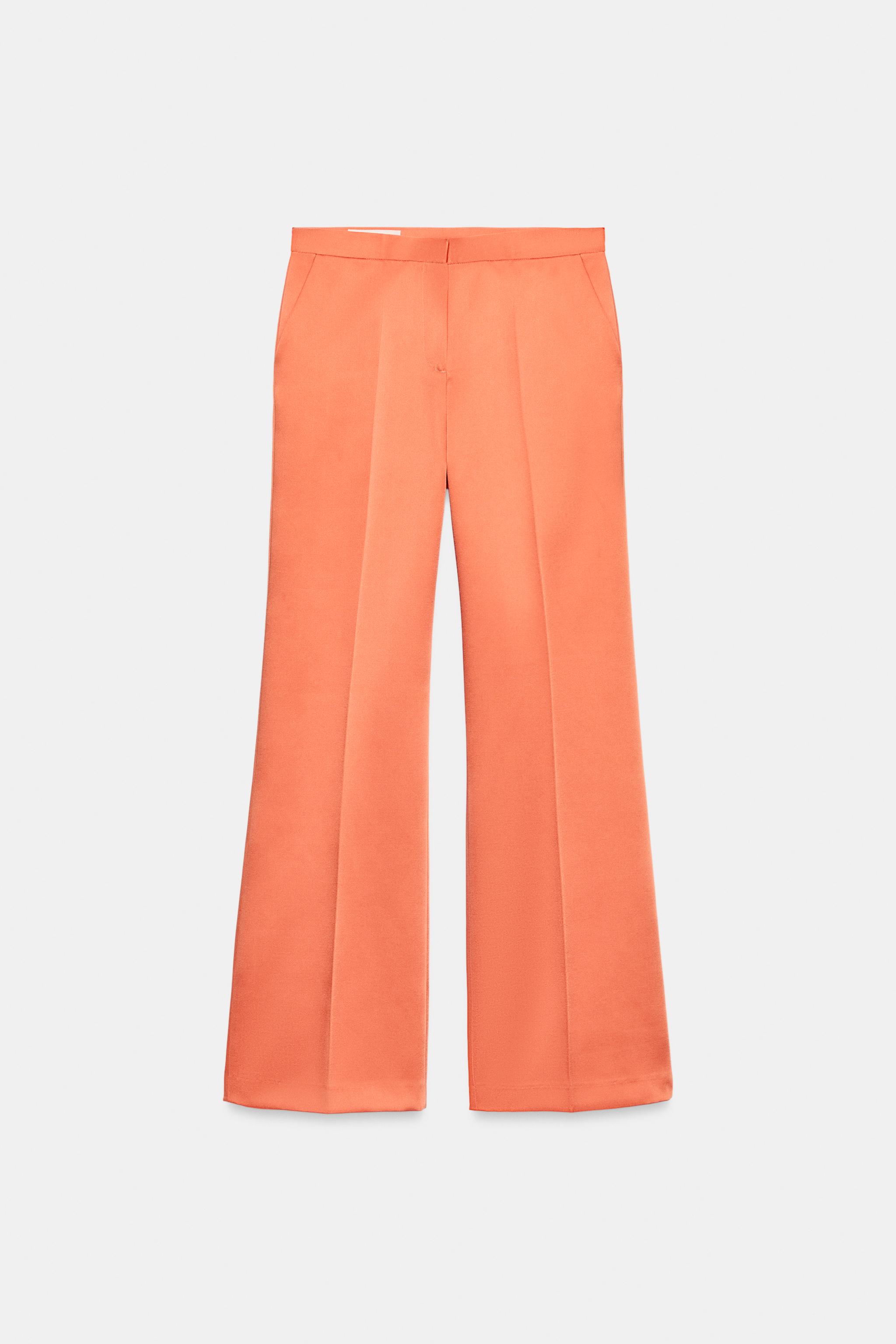 SATIN STRAIGHT-LEG TROUSERS