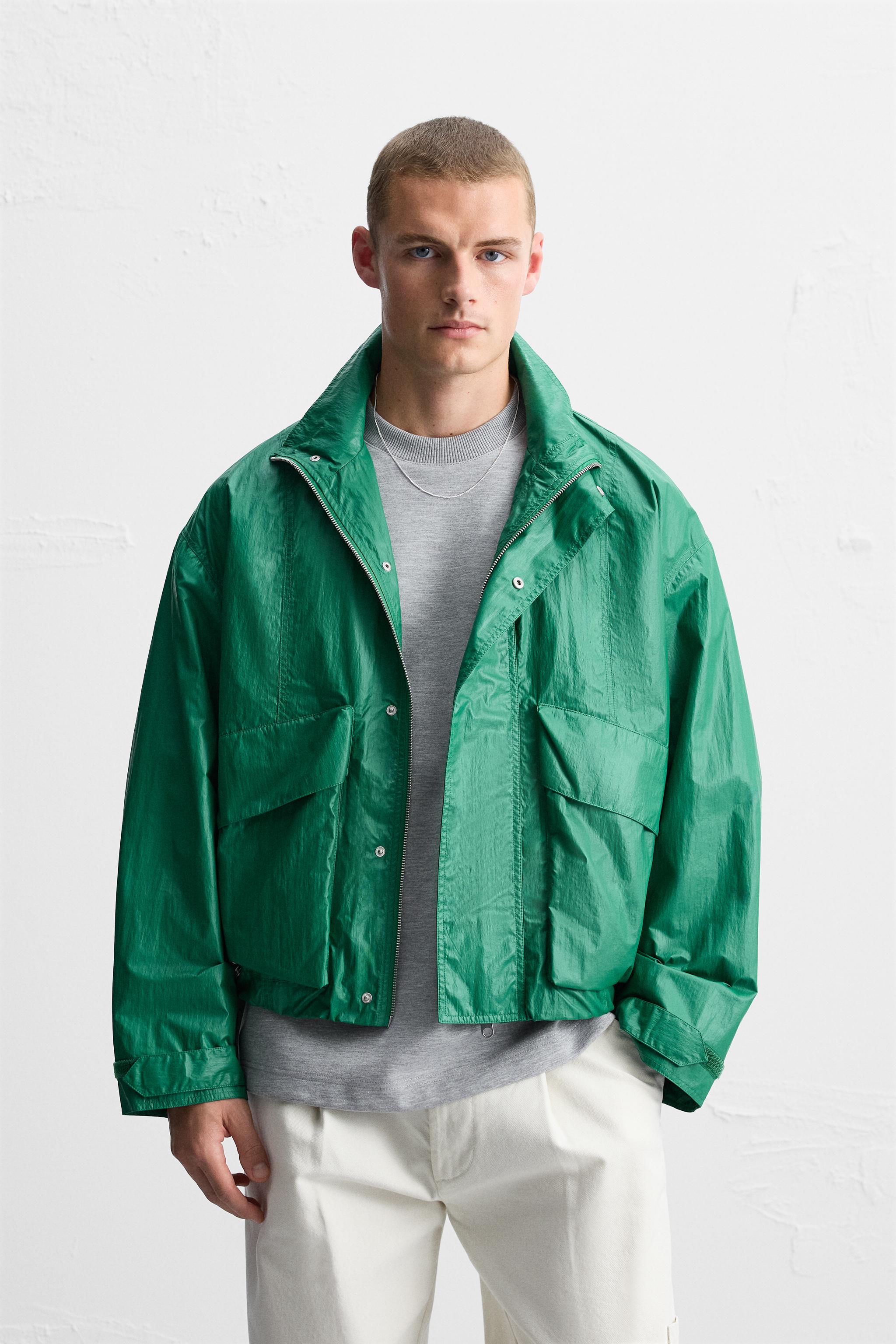 Zara wind jacket men's sale