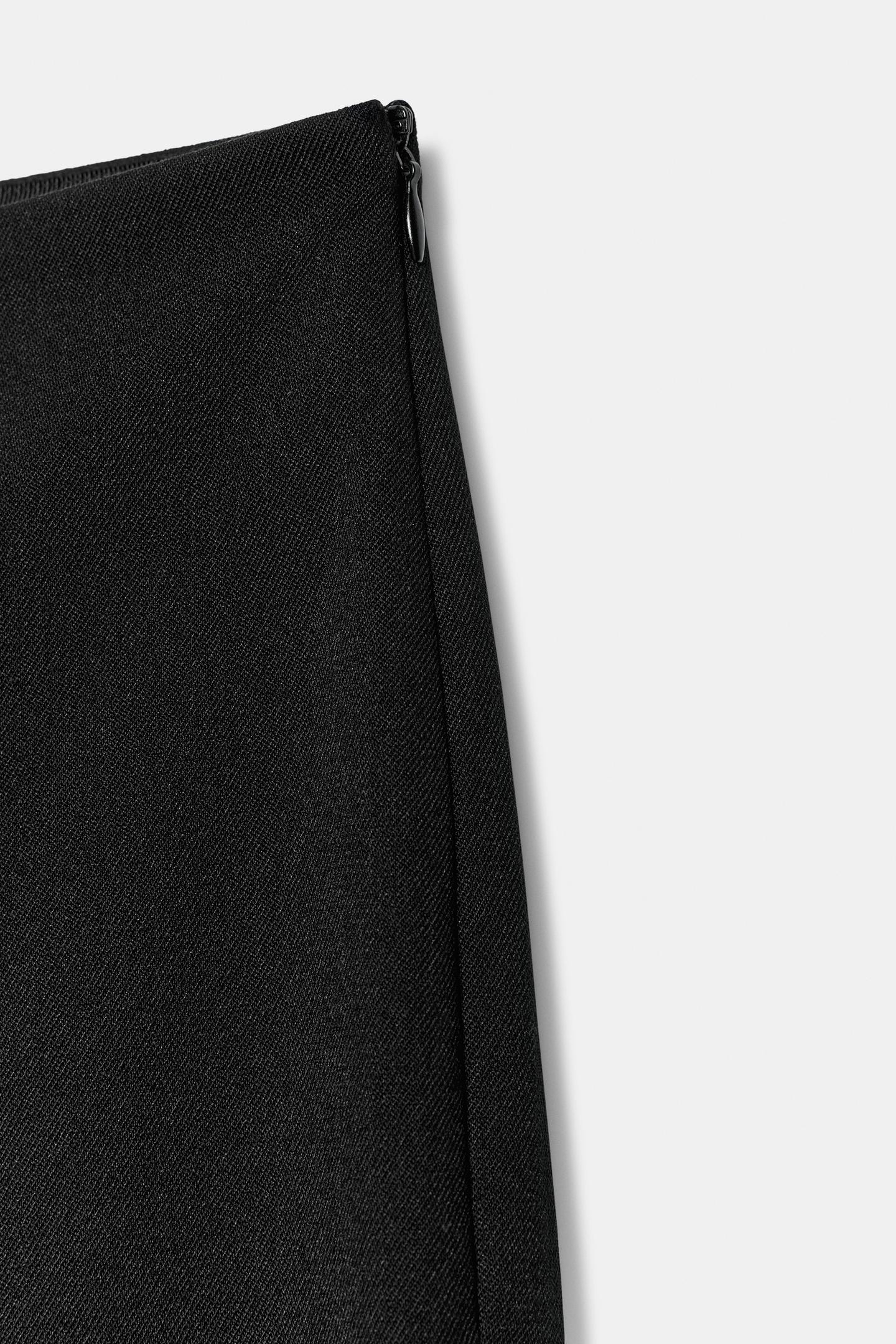 Женские брюки Zara ZW Collection Wool Straight, цвет: Чёрный — фото 8