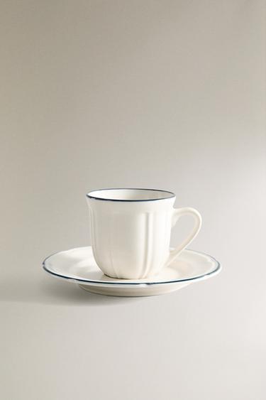 TAZZA DA CAFFÈ CON PIATTINO - Blu di Zara - Immagine 0