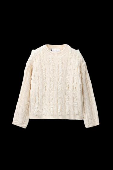 JERSEY PUNTO OCHOS TUL - Crudo de Zara - Imagen 0