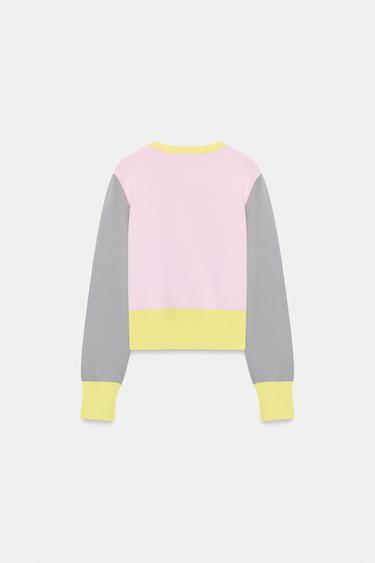 GILET EN MAILLE COLOR BLOCK - unique de Zara - Image 4