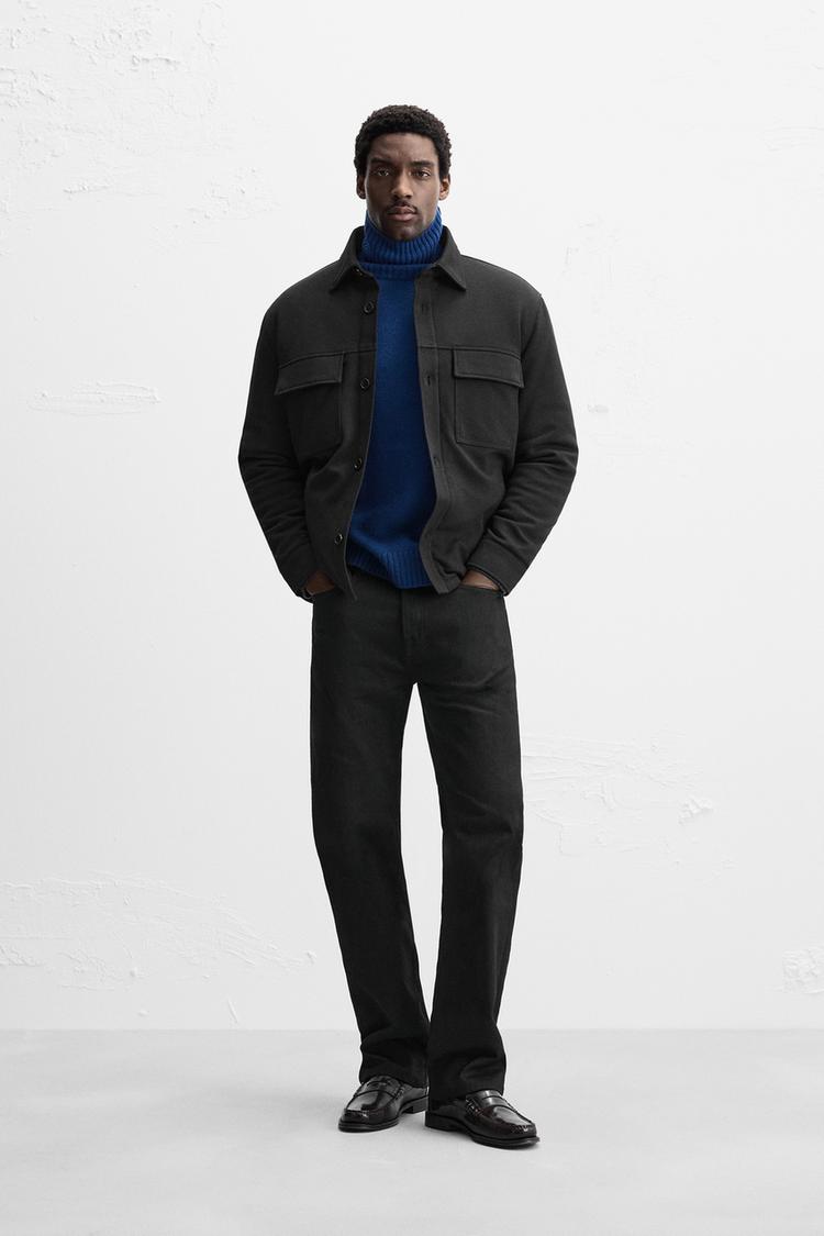 Giacche E Camicie GIACCA CAMICIA IMBOTTITA Nero ZARA Italia