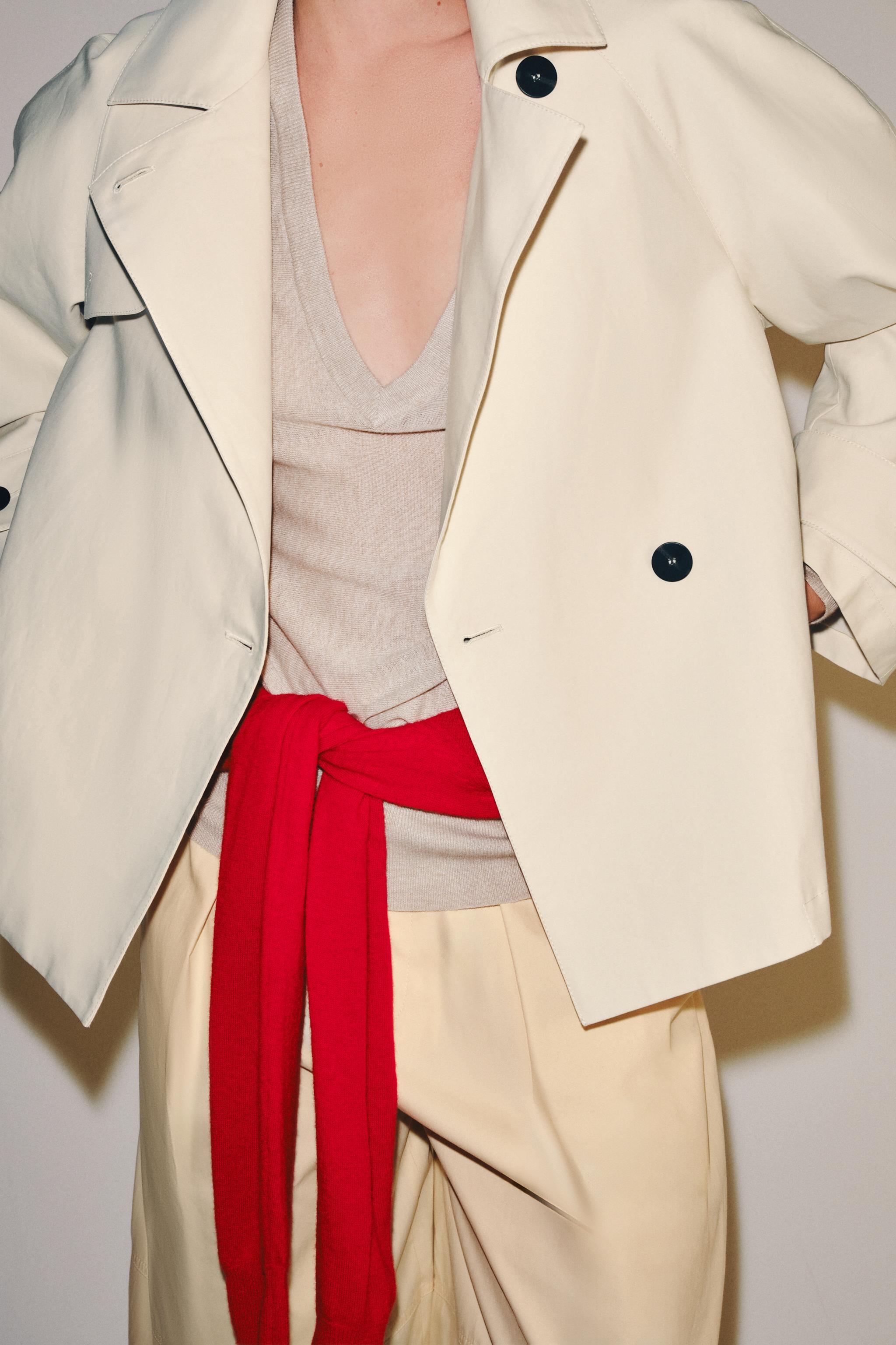 ZW COLLECTION SHORT TRENCH COAT