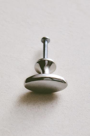 PACK OF SHINY OVAL DOOR KNOBS (PACK OF 2) - Silver by Zara