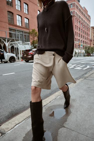 SHORT CROISÉ - Marron clair de Zara - Image 3