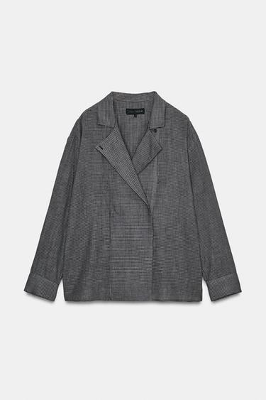 Zara PLAID SHIRT ZW COLLECTION - Black / White