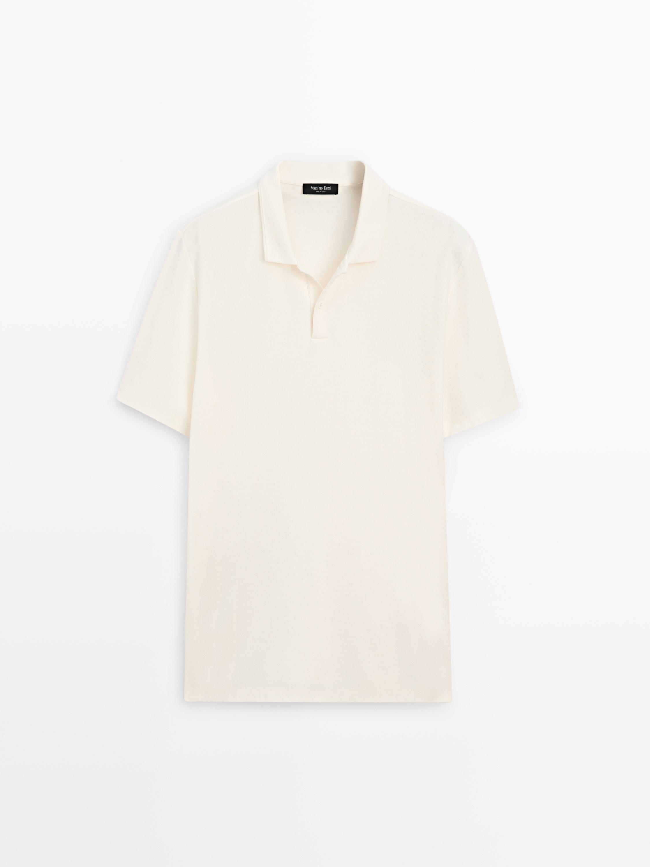 100% cotton textured knit polo shirt