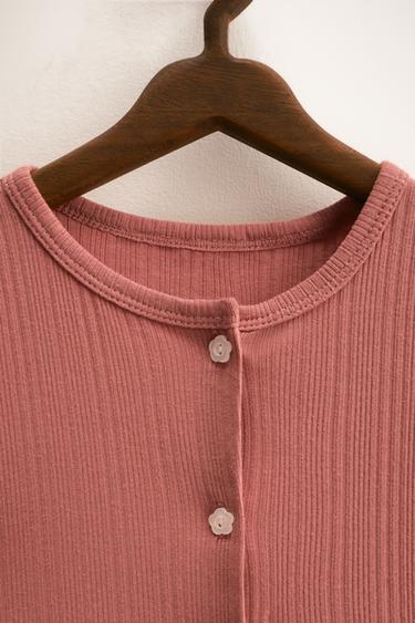ZARA TIMELESS - PLAIN COTTON PYJAMAS WITH BUTTONS - Pink by Zara - Image 3