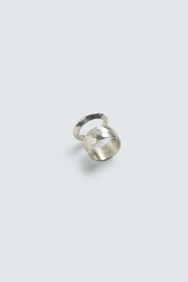 LOT DE 2 BAGUES MÉTALLIQUES COMBINÉES - Argent de Zara - Image 3