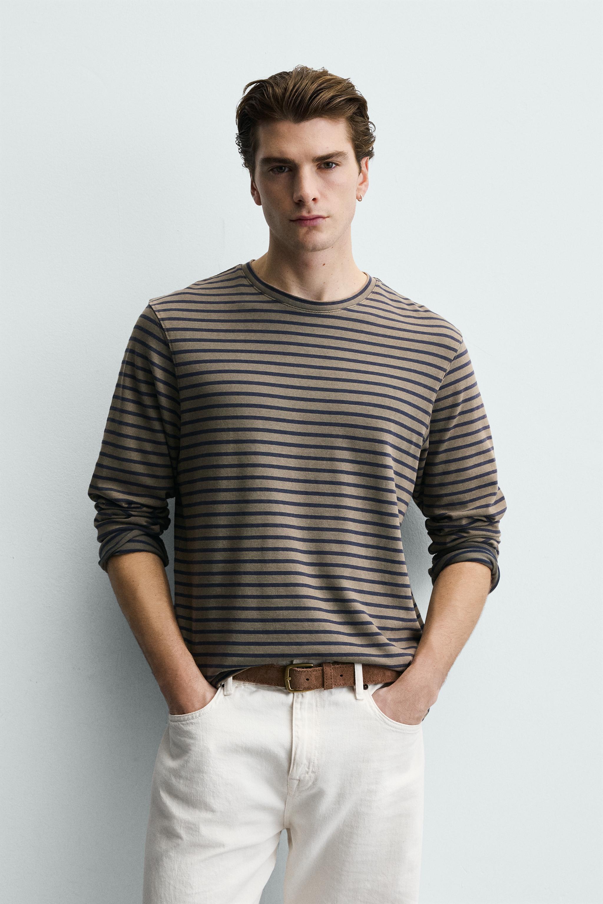 WASHED STRIPED T-SHIRT
