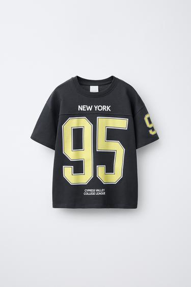 CAMISETA ESTAMPADO NÚMERO - Gris antracita de Zara