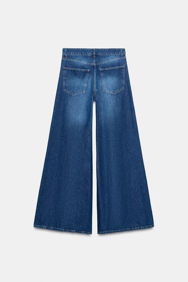 JEANS TRF EXTRA WIDE LEG TIRO ALTO - Azul de Zara