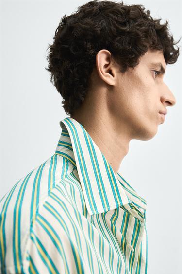 PLUTO PATCH STRIPED SHIRT HARRY LAMBERT FOR ZARA X DISNEY - White / Green by Zara - Image 5