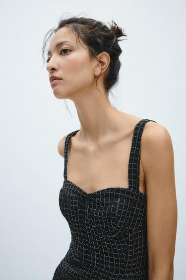 ZW COLLECTION BUSTIER DRESS - Black by Zara - Image 3