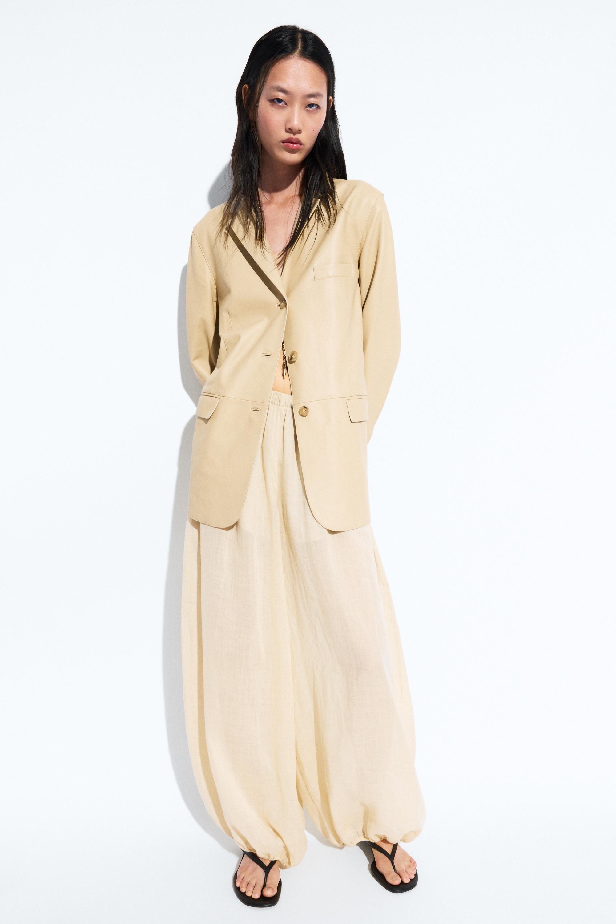 Blazer en cuir nappa