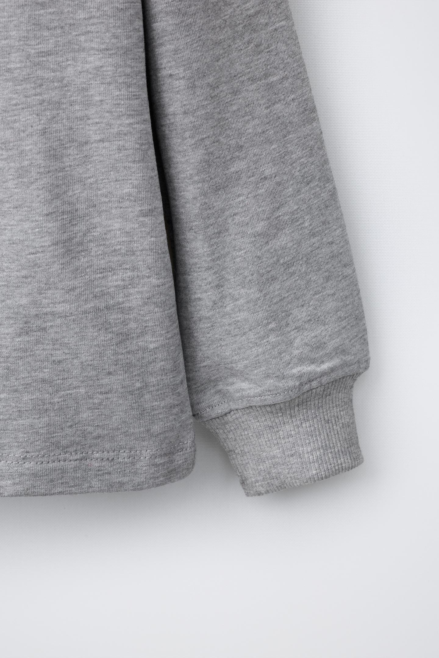 Детская футболка Zara Henley Label, цвет: Серый — фото 4