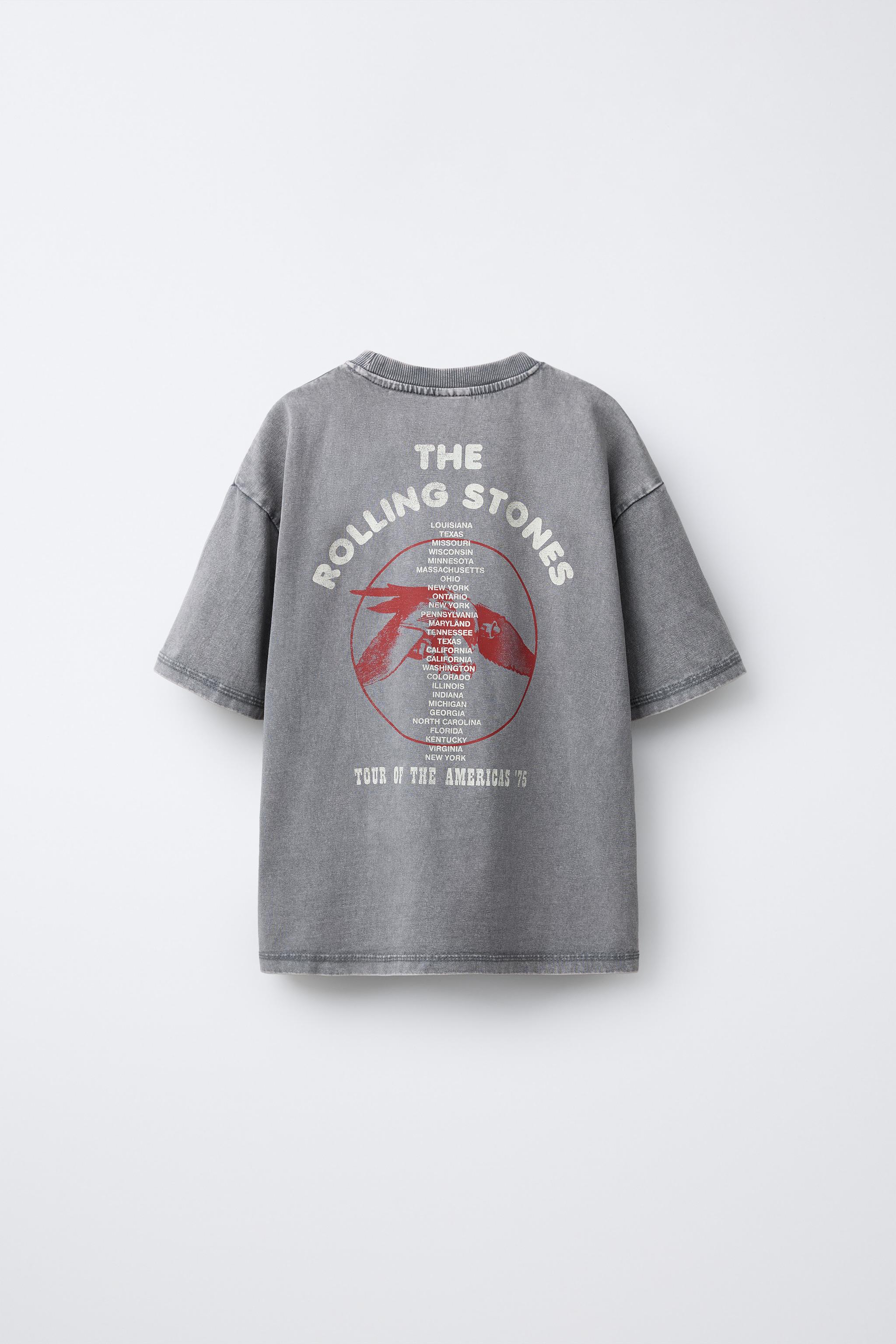 CAMISETA EFEITO LAVADO ROLLING STONES © - Cinzento | ZARA Brasil