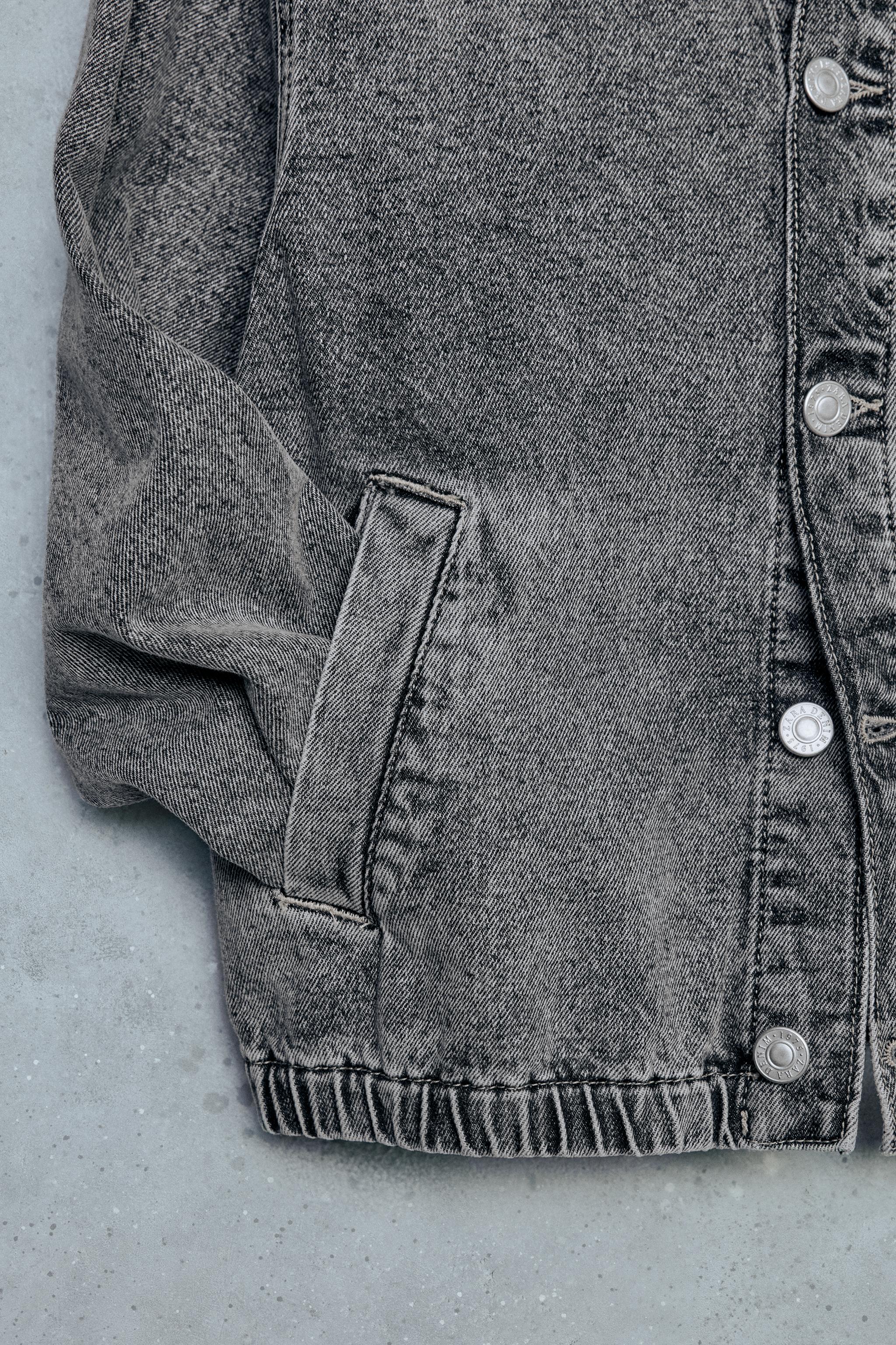 Детские куртки Zara STORIESZ - WASHED EFFECT DENIM JACKET — фото 4