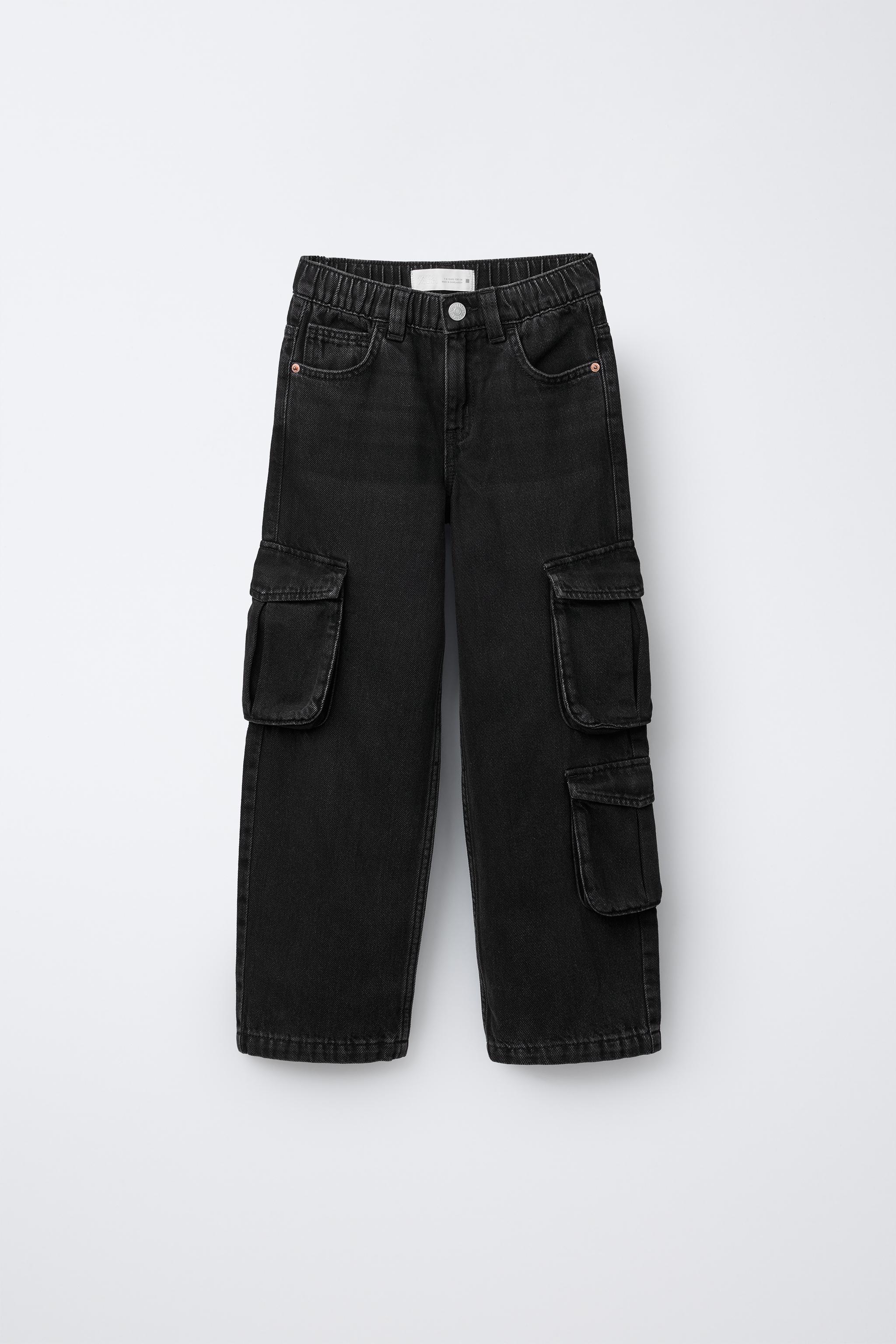マルチカーゴデニムパンツ - ブラック | ZARA Japan / 日本