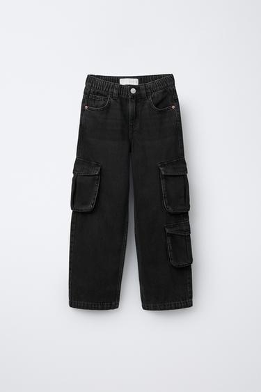 QUẦN JEANS MULTICARGO - Màu đen từ Zara - Hình ảnh 0