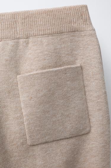KNITTED JOGGING TROUSERS - Sand by Zara - Image 3
