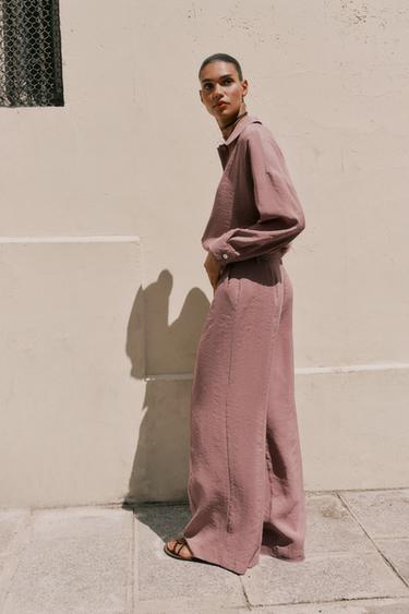 SOFT FLOWING SHIRT - MARSALA by Zara - Image 5