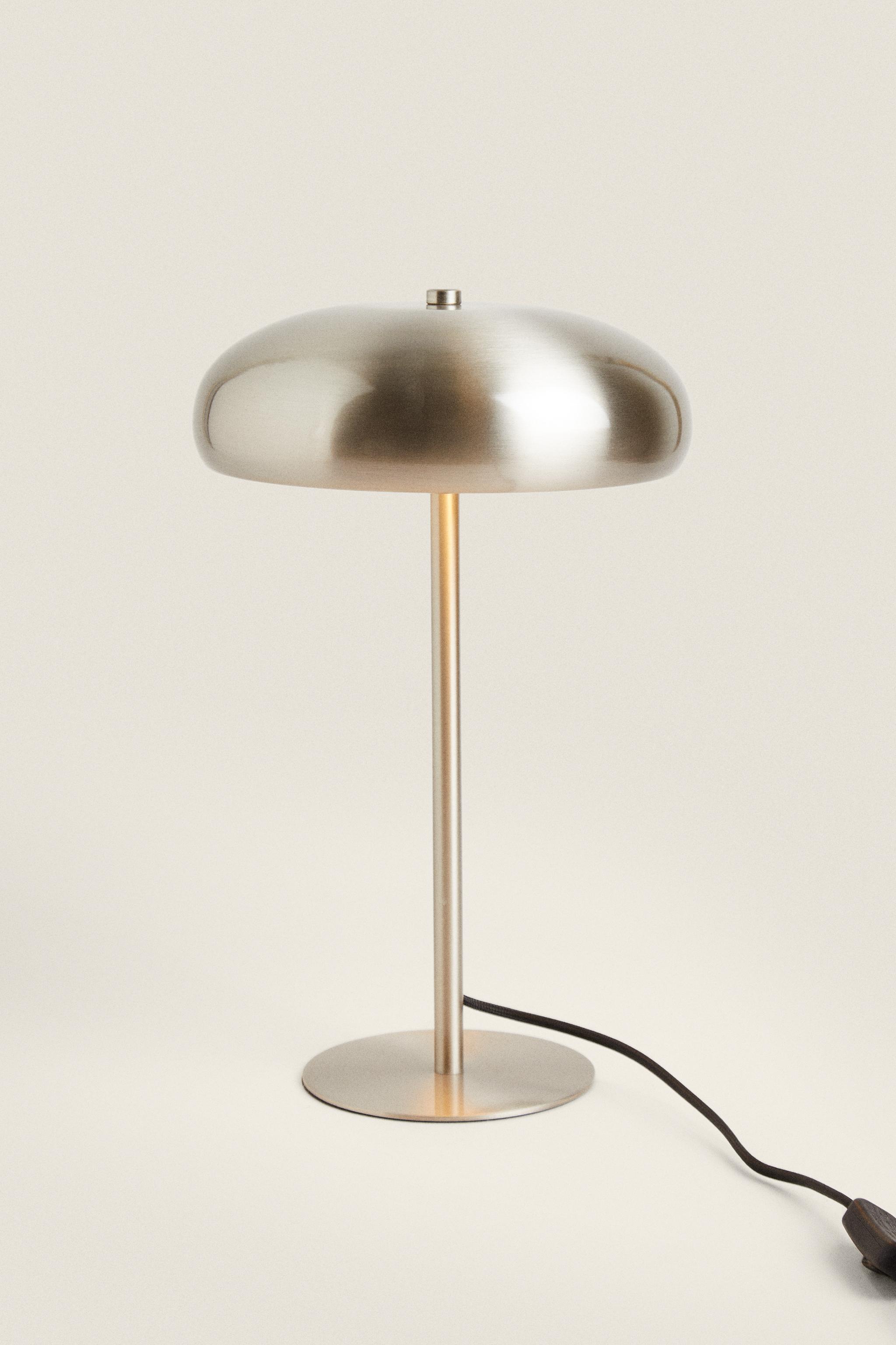 LARGE MONOCHROME TABLE LAMP - Silver | ZARA United States