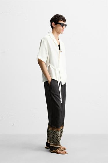 CHEMISE 100 % LIN LAZADA - Blanc cassé de Zara - Image 3