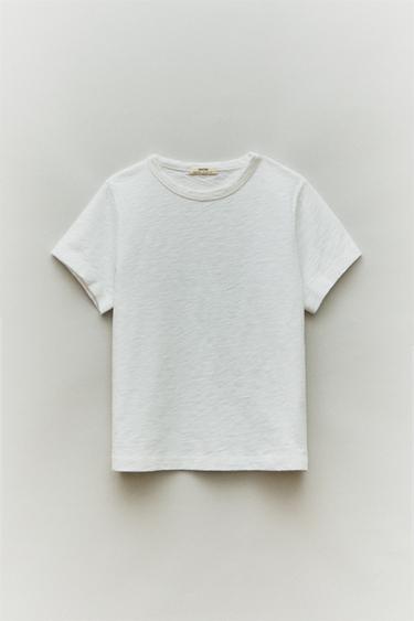 SHORT SLEEVE T-SHIRT - White by Zara - Image 4