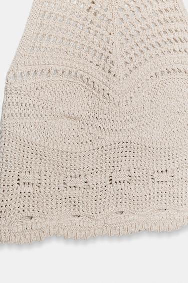 KNITTED HALTER TOP - Ecru by Zara - Image 7
