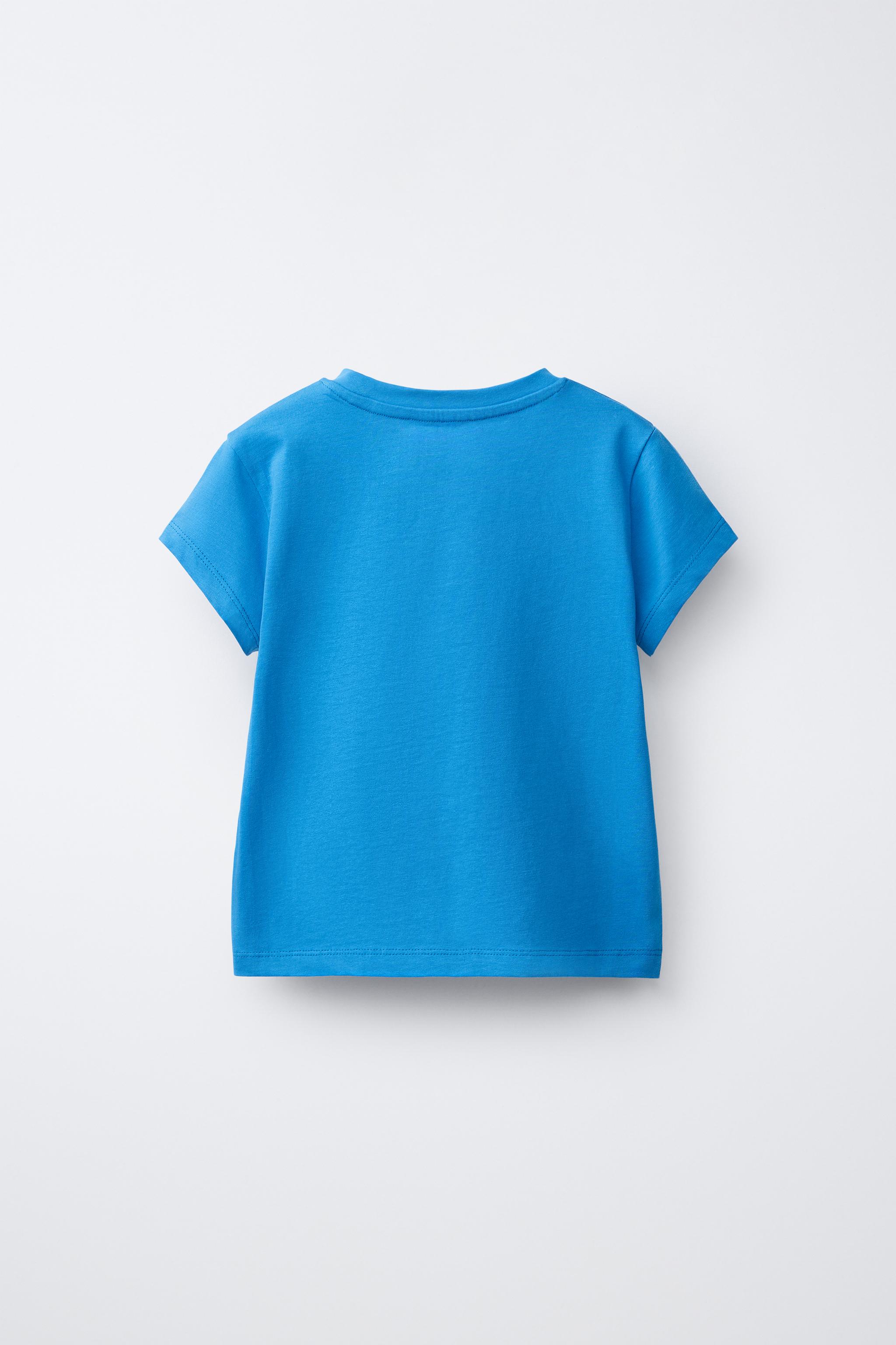 SLOGAN PRINT T-SHIRT — Blue