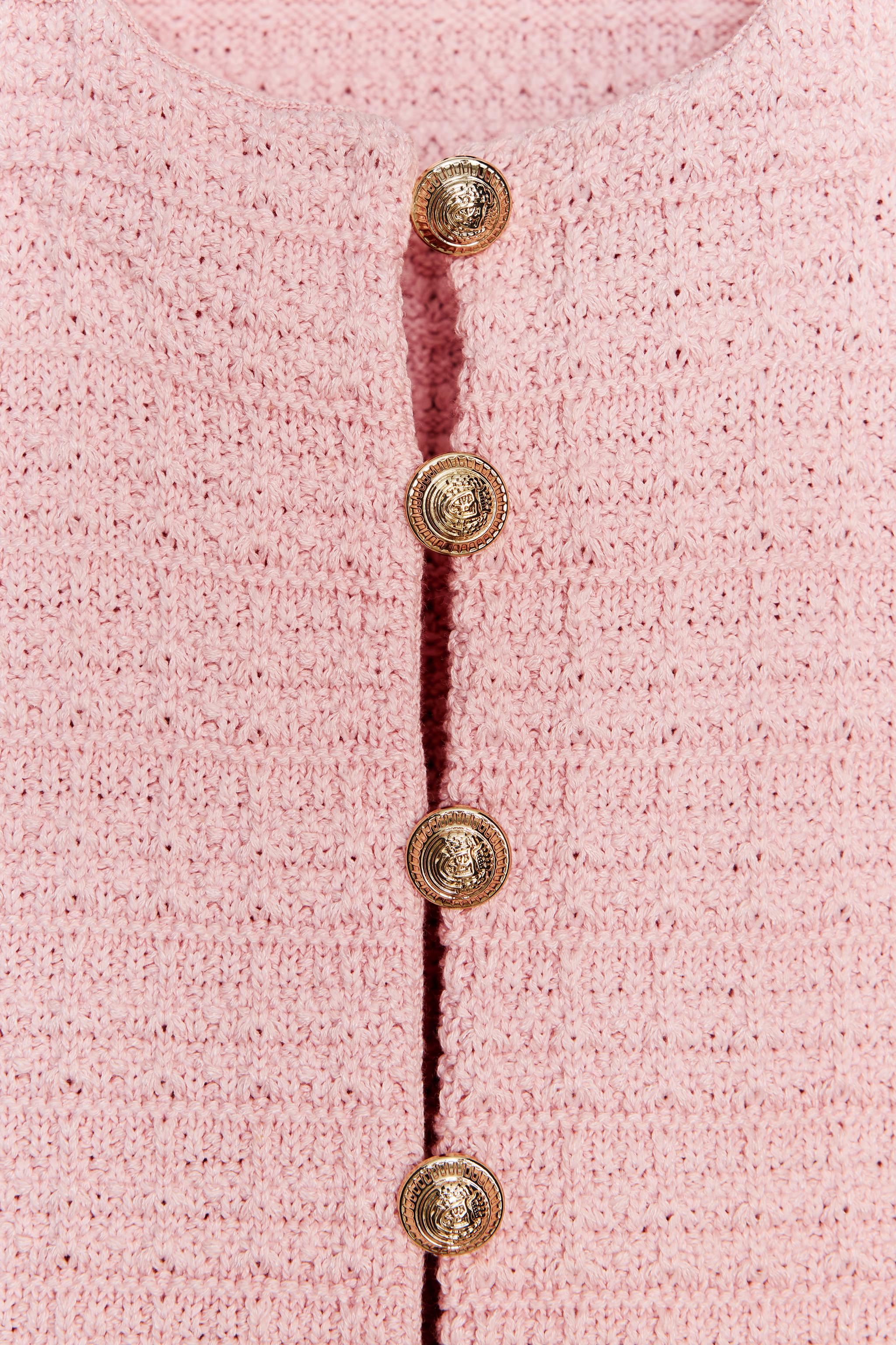 GILET EN MAILLE À VOLANTS