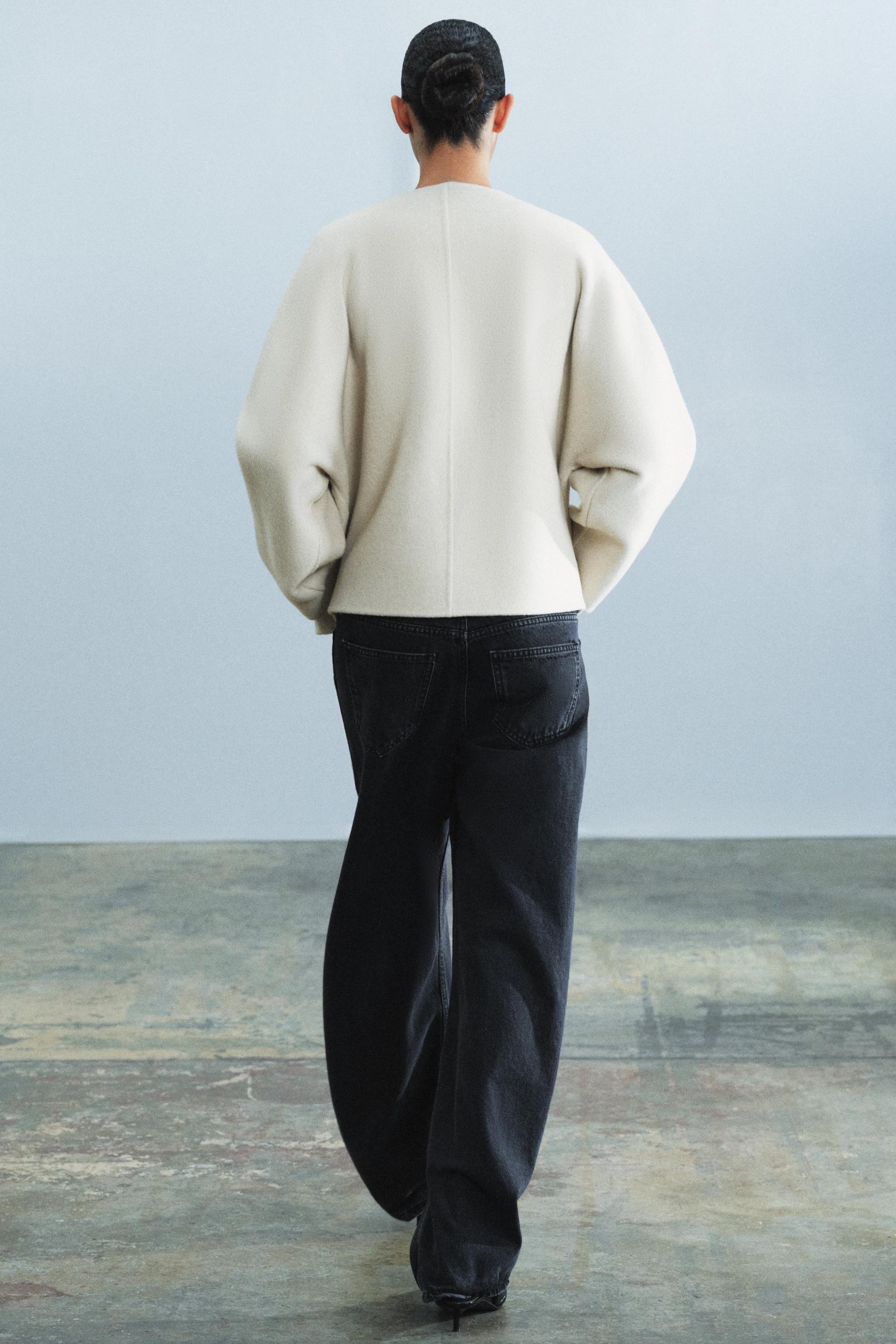 SHORT WOOL-BLEND COAT ZW COLLECTION