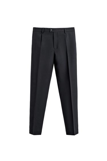 PANTALÓN TRAJE 100% LANA ORIGINS - Marino oscuro de Zara