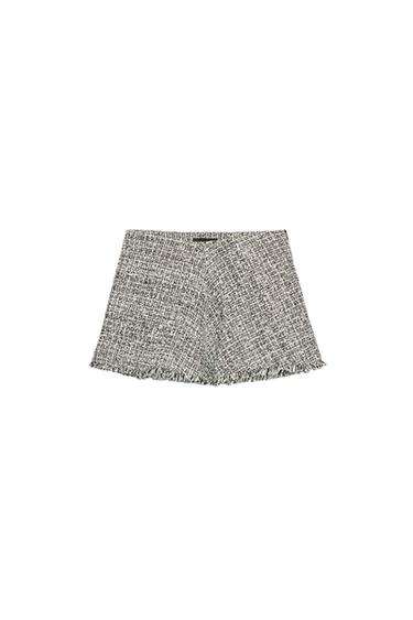 ZW COLLECTION STRUCTURED MINI SKIRT - Black / White by Zara