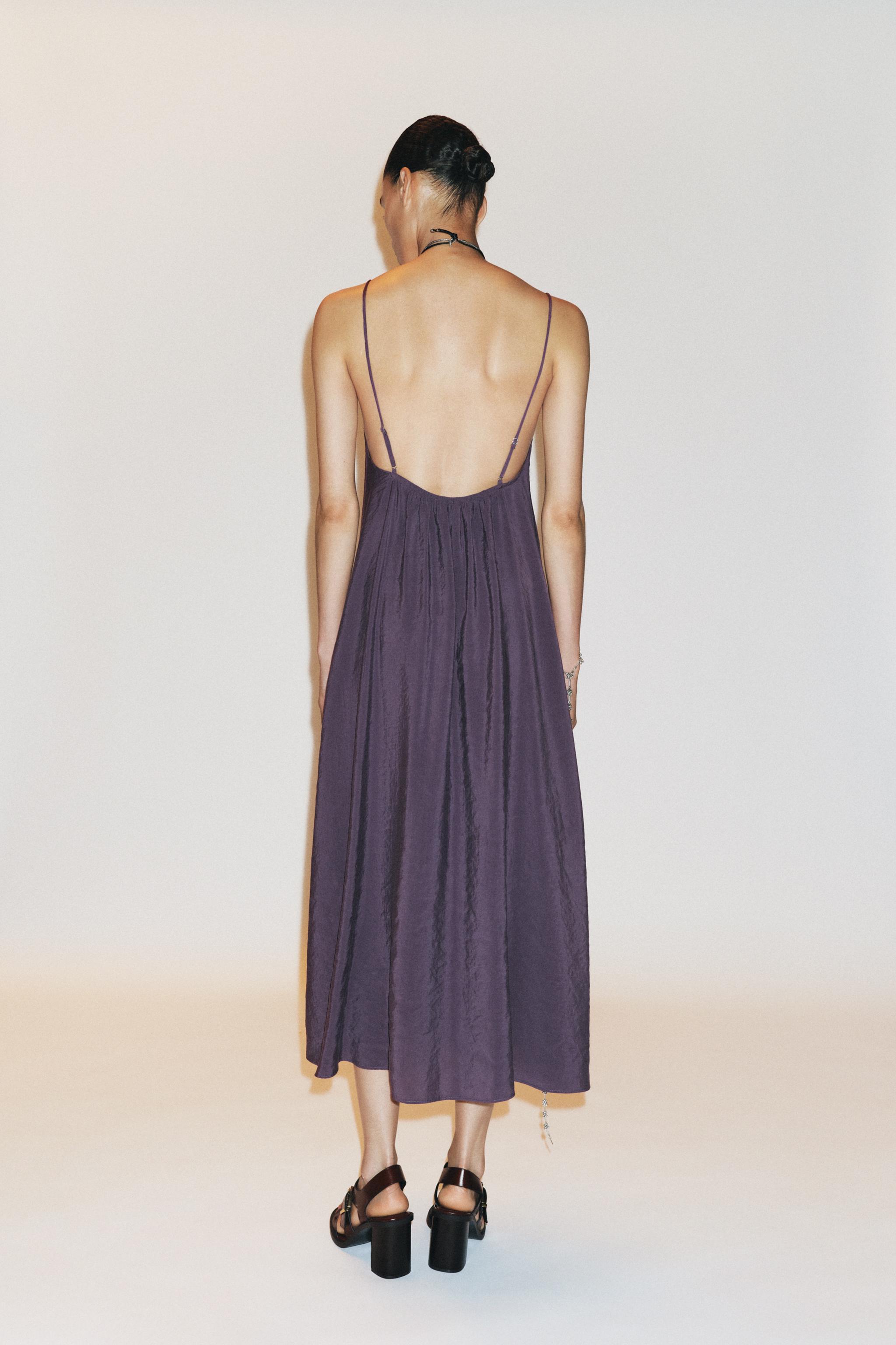 ROBE MIDI FLUIDE DÉCOLLETÉ FRONCÉ