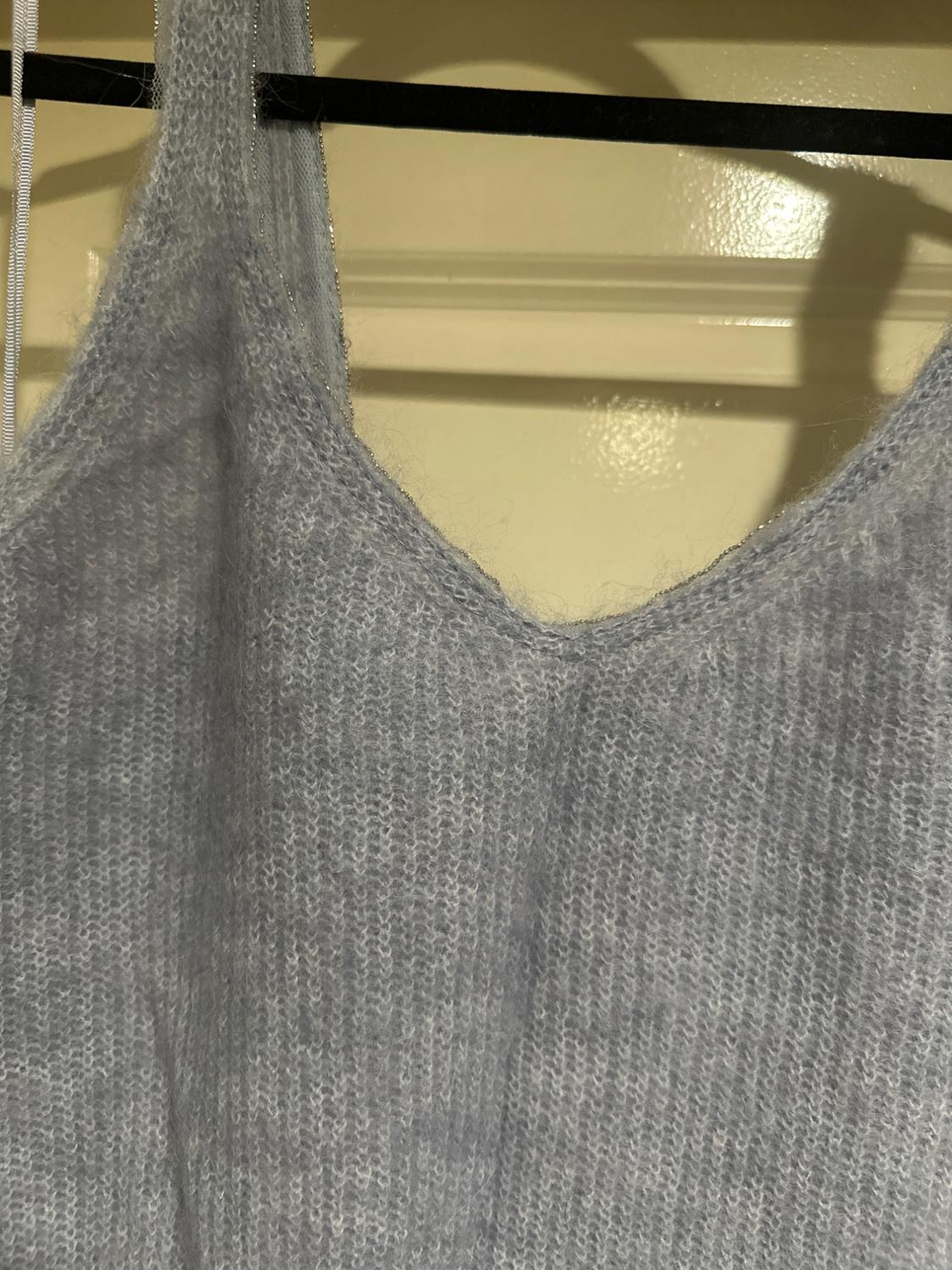 WIDE LAPEL KNIT SWEATER - Image 2