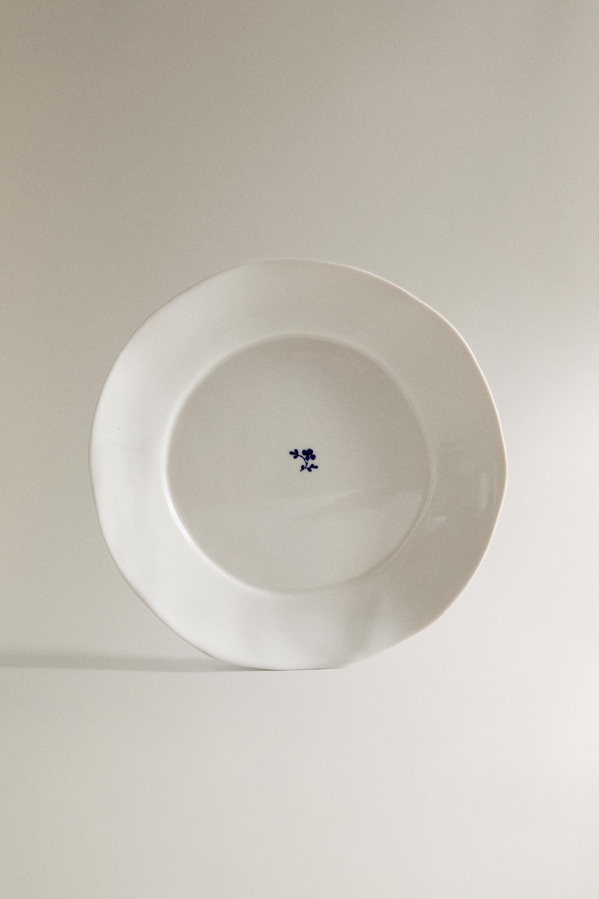 ASSIETTE PLATE PORCELAINE FLORALE