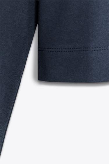 BOAT NECK T-SHIRT - Navy blue by Zara - Image 7