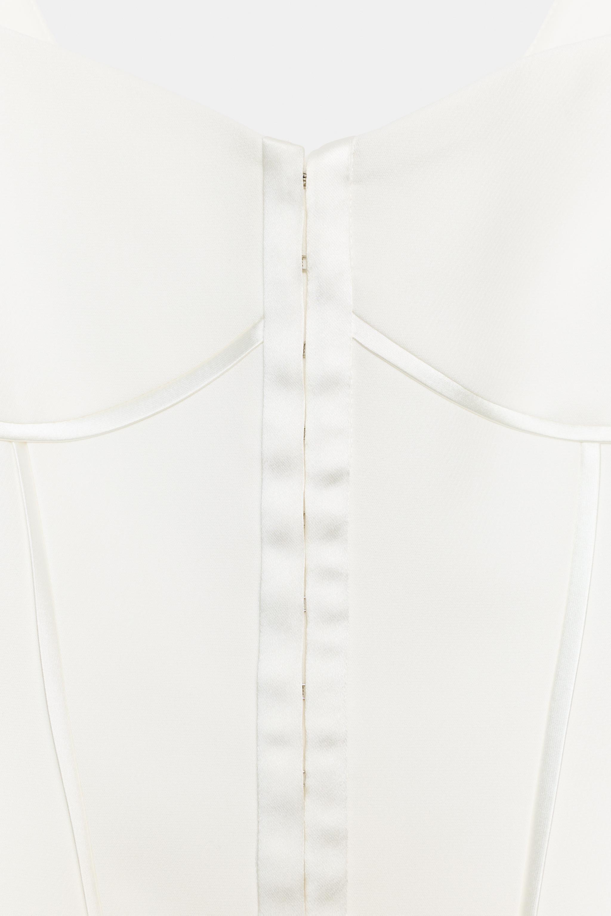 SATIN TRIM BUSTIER TOP