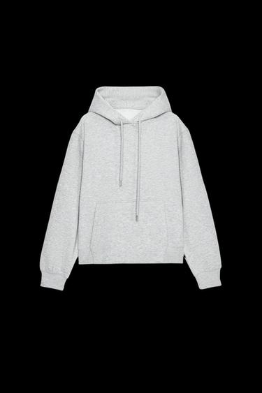 BASIC HOODIE - Grey marl by Zara - Image 0
