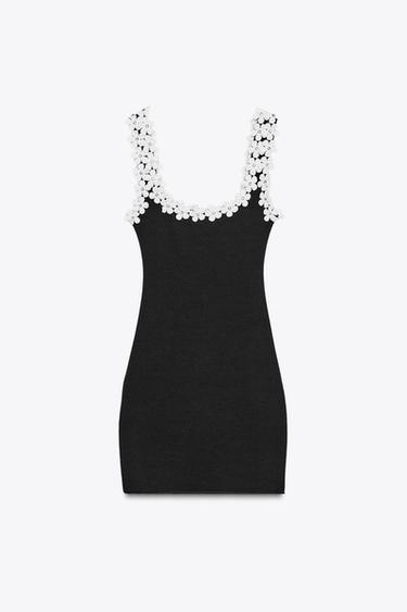 FLORAL HARDWARE STRETCH DRESS - Black by Zara - Image 6
