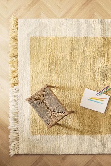 Zara WOOL AREA RUG - Light beige