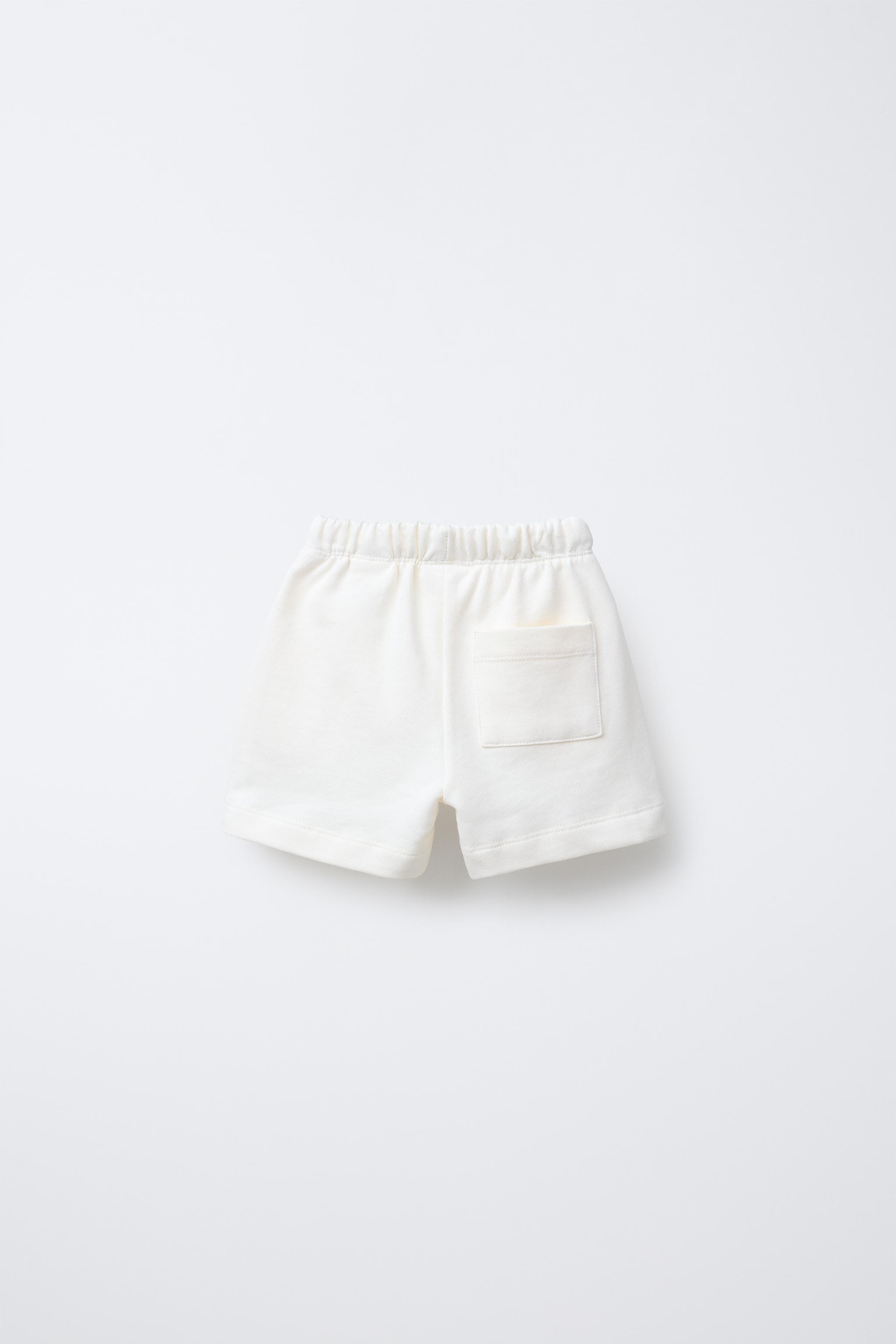 PLUSH SHORTS WITH TEXT - Ecru | ZARA United States