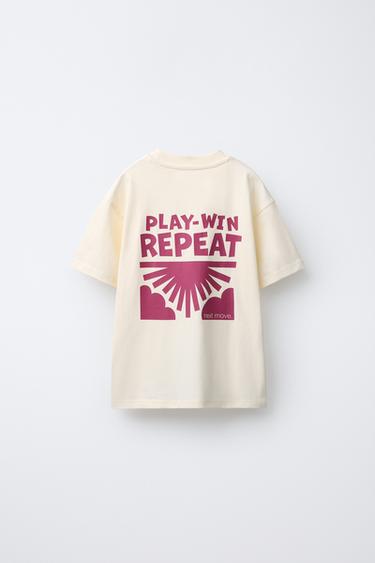 T-SHIRT UNI PIÈCE APPLIQUÉE - Blanc de Zara - Image 1